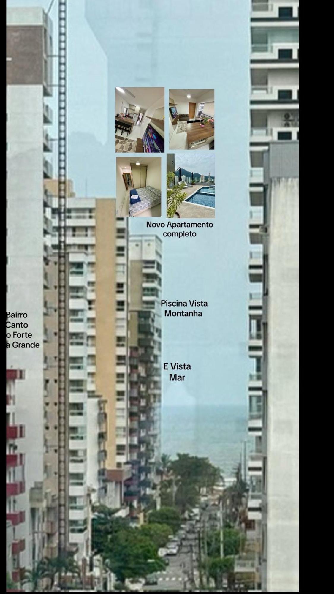 Novo Apto Canto Do Forte, Rua Praia Vista Montanha, Com Wi Fi, Homebeach10, 01 Vaga De Garagem, Melhores Restaurantes Ao Lado Прая-Гранди Экстерьер фото